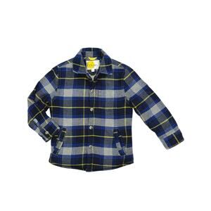 Mini Boden Boys Plaid Sherpa Fleece Lined Shacket